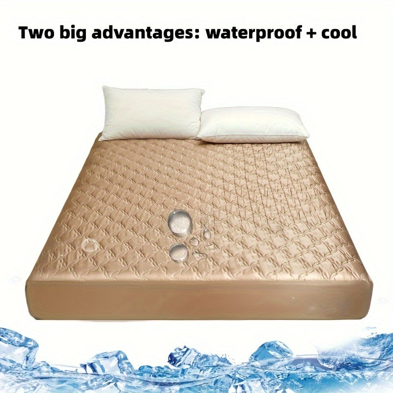 Protect your mattress with the 1pc Keduoduo Summer Waterproof Fitted Sheet. Made from thickened TPU satin, this sheet is cool and comfortable during the hot summer months. The machine washable, durable polyester fabric is 100% waterproof and features an