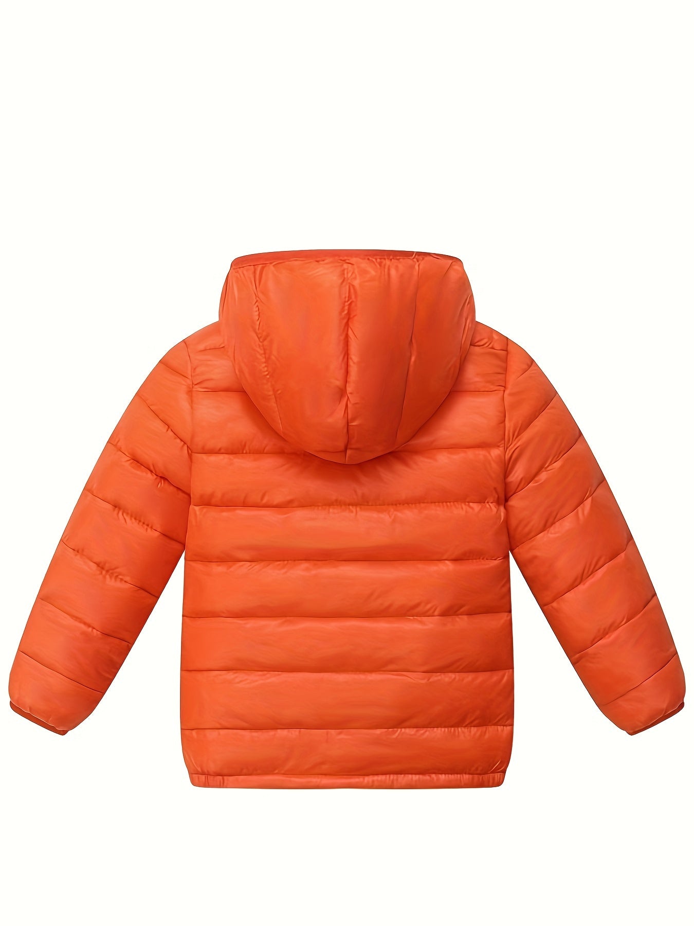 Youth's lightweight hooded jacket in solid color, ideal for fall and winter.