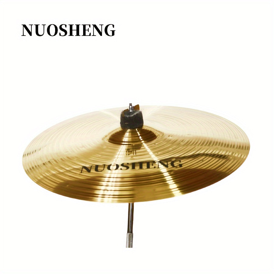 NUOSHENG 40.64 cm Yellow Crash Cymbal, Stainless Steel Drum Cymbal for Practice and Performance