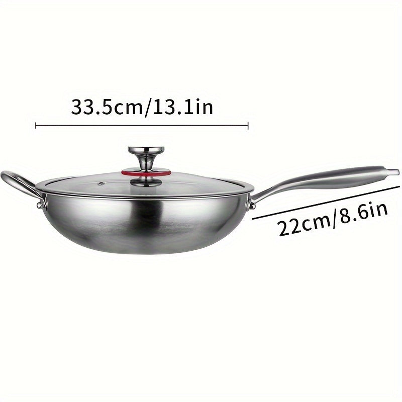 BAICHANG Stainless Steel Skillet Set includes a 1pc Non-Stick Hammered Finish Fry Pan, perfect for cooking eggs, stir fry, and various kitchen tools. This durable skillet should be hand washed only.