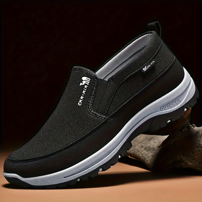 Men's slip-on walking shoes - comfortable, durable, and breathable for outdoor activities and daily use