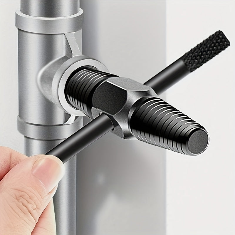 Carbon steel screw removal tool extract stripped or damaged bolts, perfect for pipes, valves, and faucets.