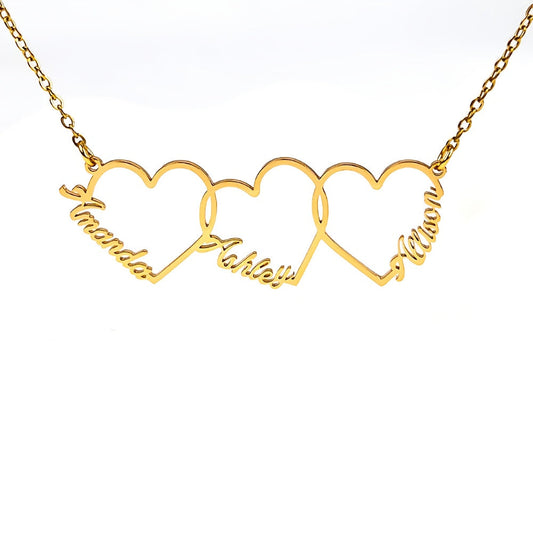 Engraved Heart and Name Couples Necklace in 18K Gold Plated Stainless Steel, Stylish Boho Pendant, Perfect for Everyday Wear and Special Occasions, Versatile Jewelry Piece for All Seasons.