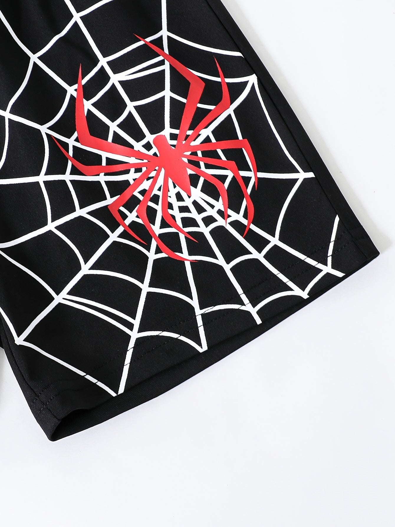 Spider pattern boys short sleeve set