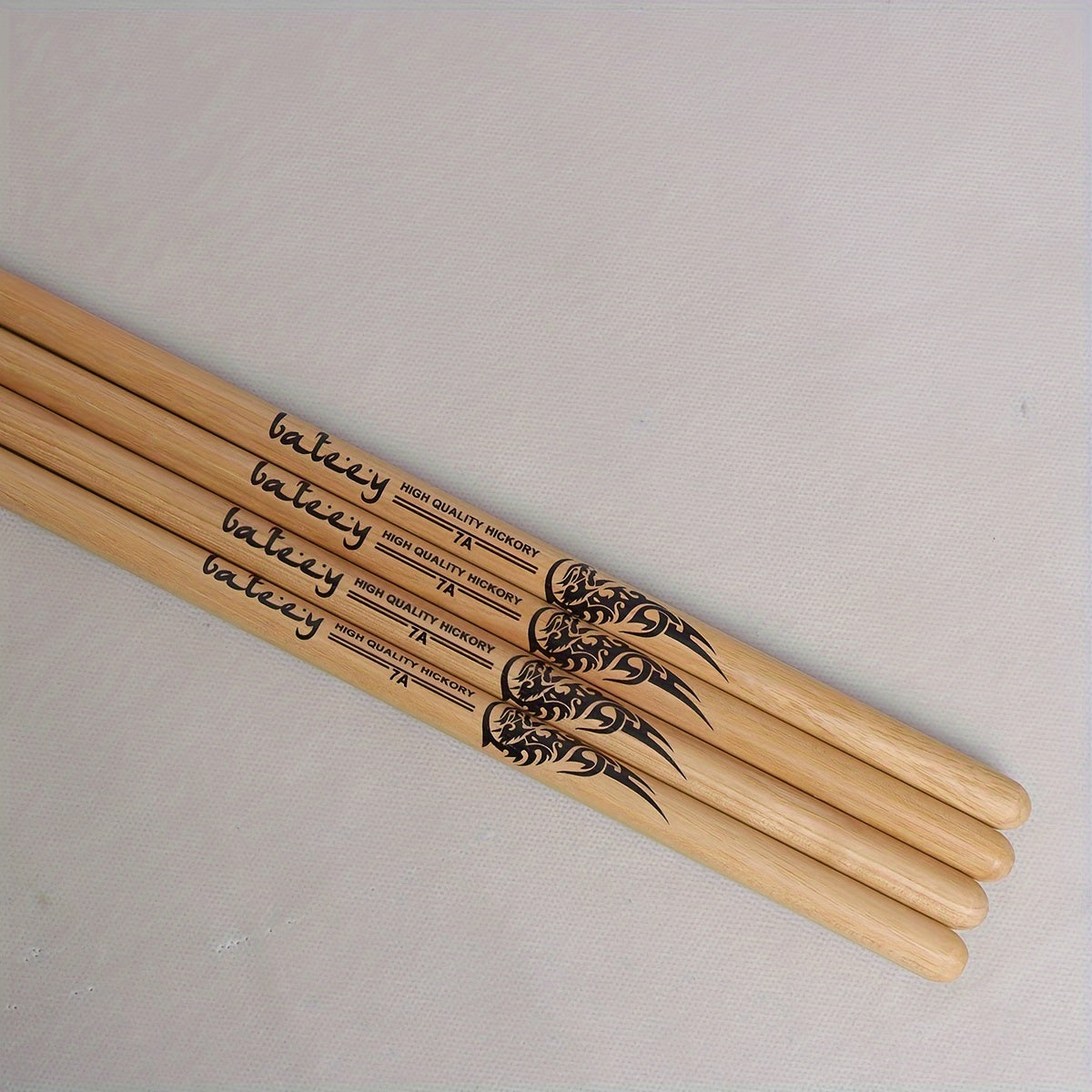 North American walnut drumsticks available in 5A, 5B, and 7A models for performance and practice.