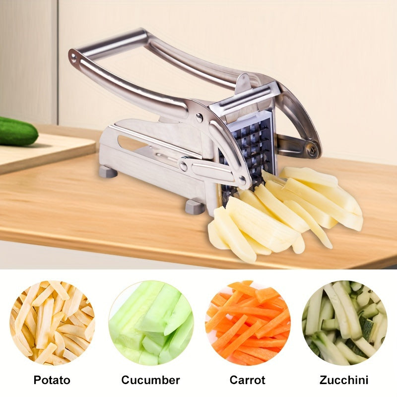 A versatile kitchen tool that acts as a fruit slicer, manual food grater, vegetable slicer, onion chopper, potato slicer, and more. Perfect for all your kitchen needs, this multifunctional gadget is a must-have for any home cook.