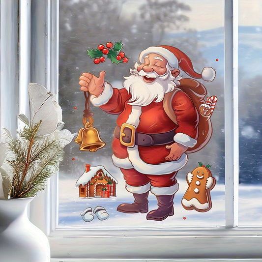 Add a festive touch to your home with this Smiling Santa Claus PVC Electrostatic Window & Toilet Decal. Perfect for Christmas decorating, this easy-to-apply and remove decal is sure to bring holiday cheer to any room.