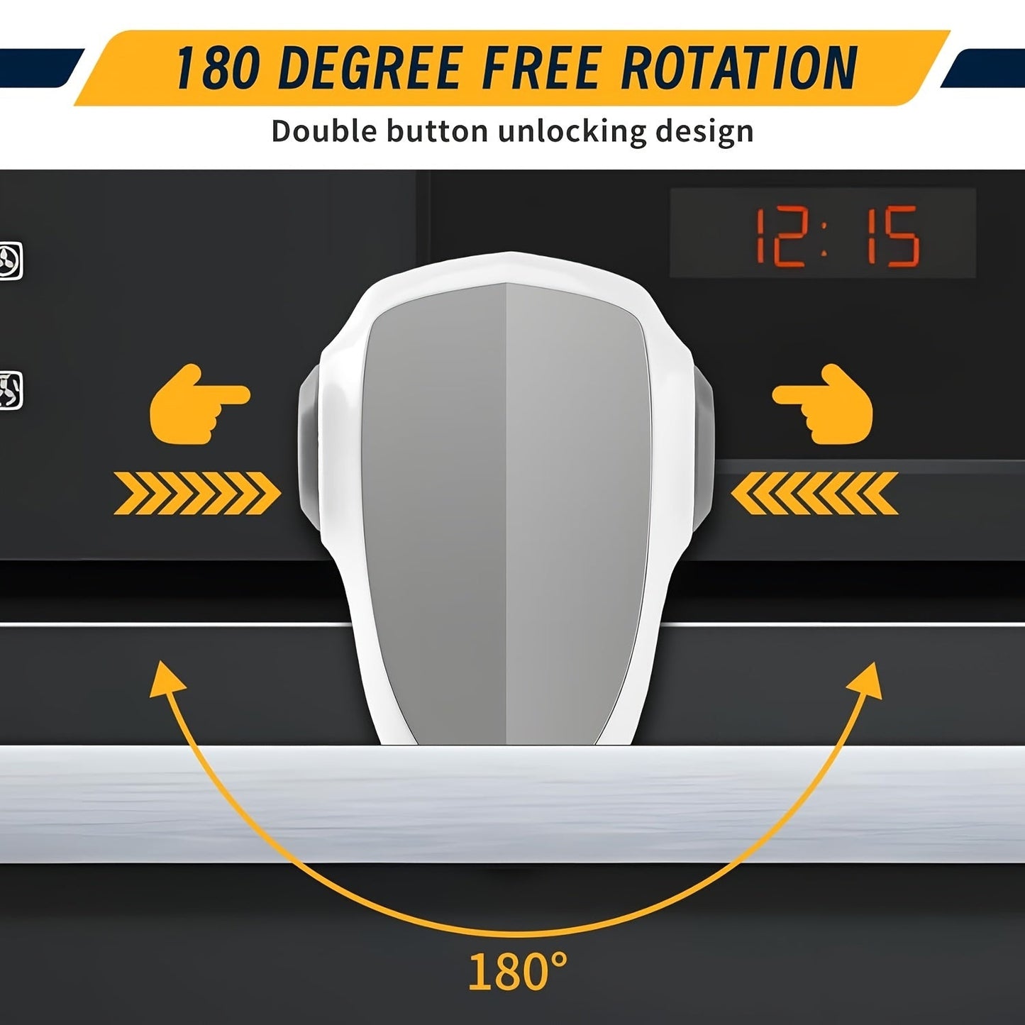 1 or 2 pieces of 180-degree Rotatable Oven Locks, providing safety for Ovens, Steamers, Microwaves, and other appliances