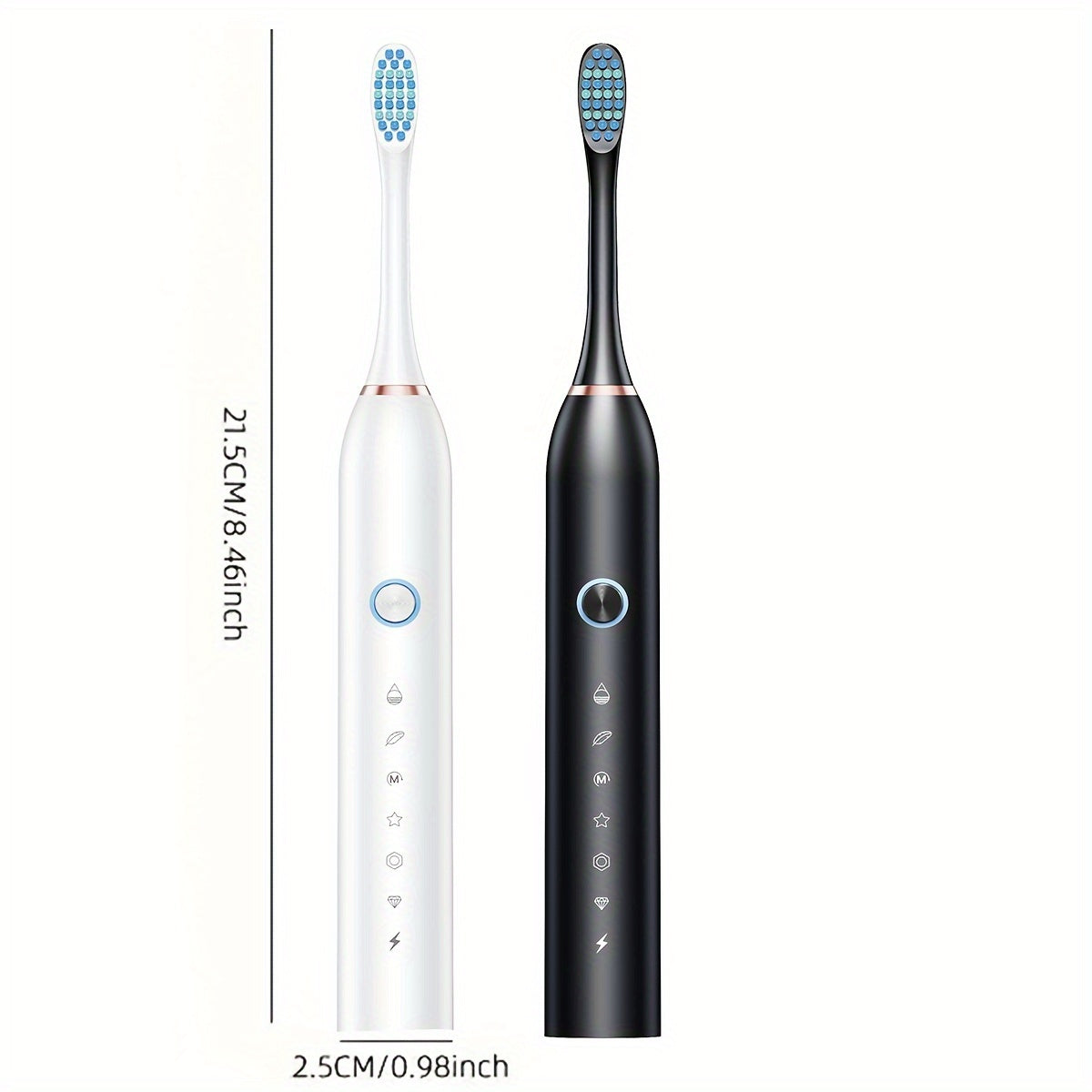 USB rechargeable electric toothbrush for adults with deep clean and soft bristles, suitable for couples, features automatic cleaning and operates at ≤36V.