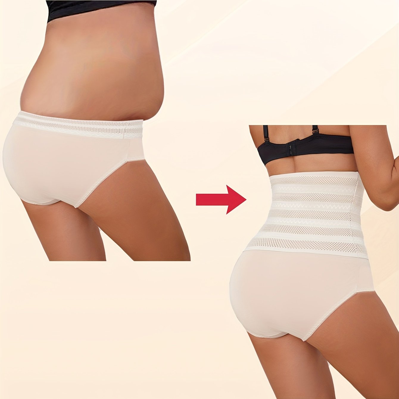 High-waisted shaping panties for women that control the abdomen and lift the hips.