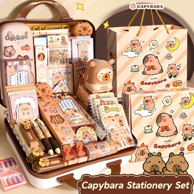 Adorable Capybara-Themed Stationery Set - Perfect School Supplies Gift, Top-notch Aesthetics