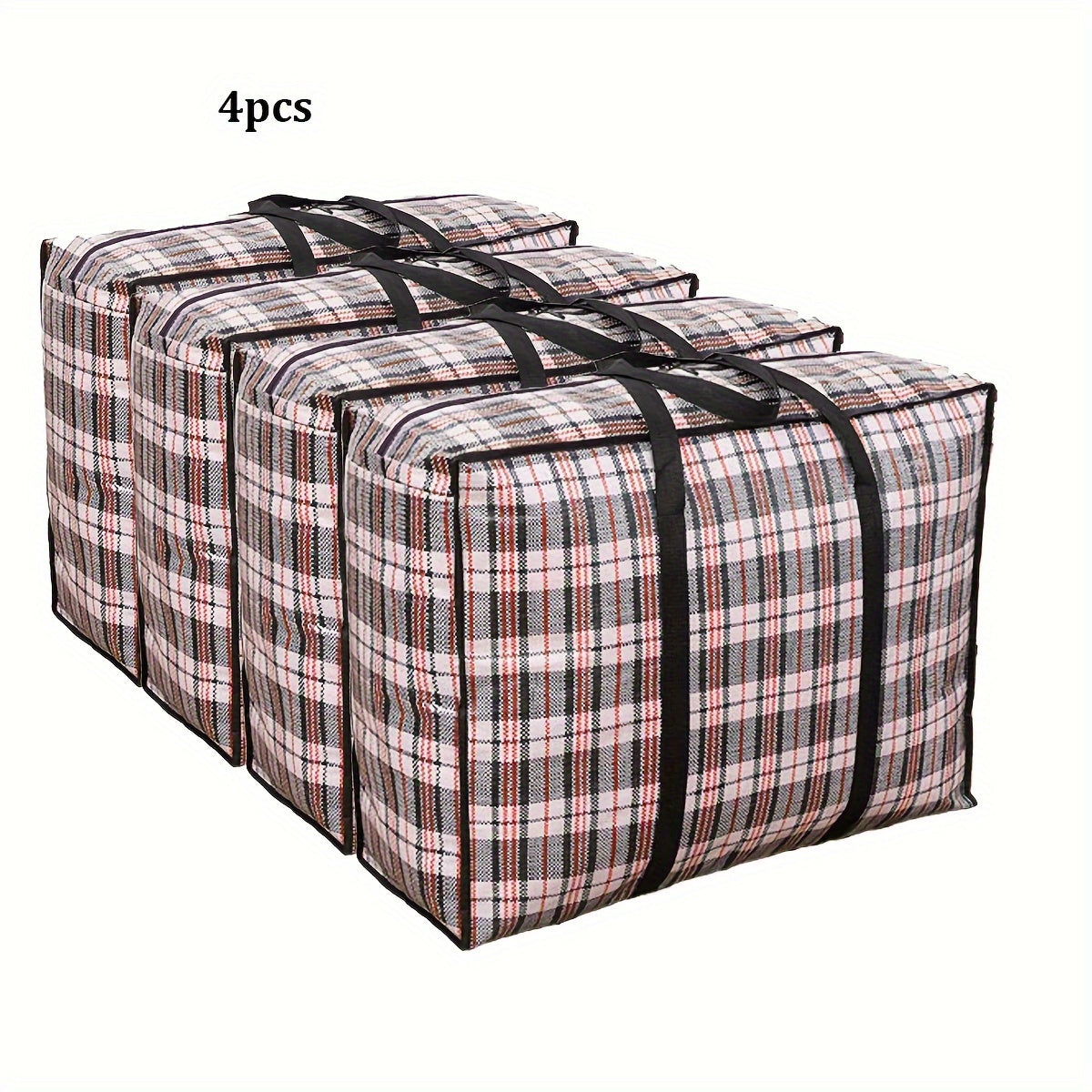 Foldable Storage Bags with Handles - Available in Sets of 1/2/3/4, Perfect for Organizing Quilts & Clothes during Seasonal Changes, Travel, and Moving