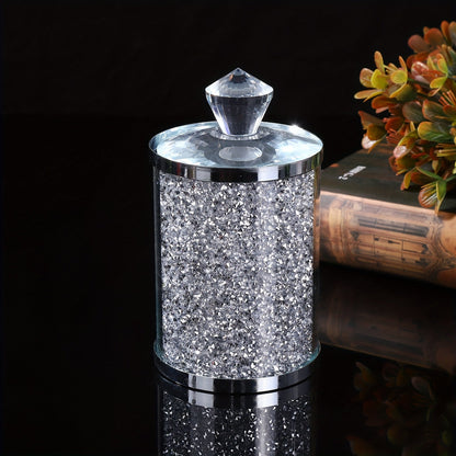 One piece Crystal Diamond Storage Jar made from Borosilicate Glass - perfect for storing tea.