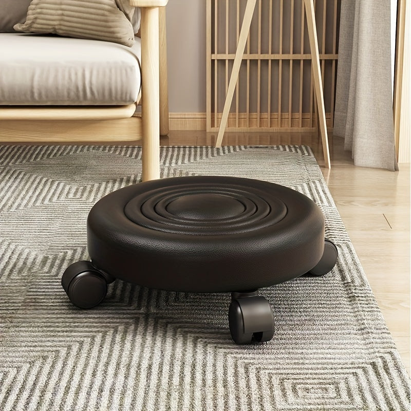 Low stools for sitting – this set comes with 1 small rolling stool which can rotate 360°. The stool is designed for adults for cleaning and working tasks. It sits low to the ground and features a soft pad and caster wheels for ease of movement.