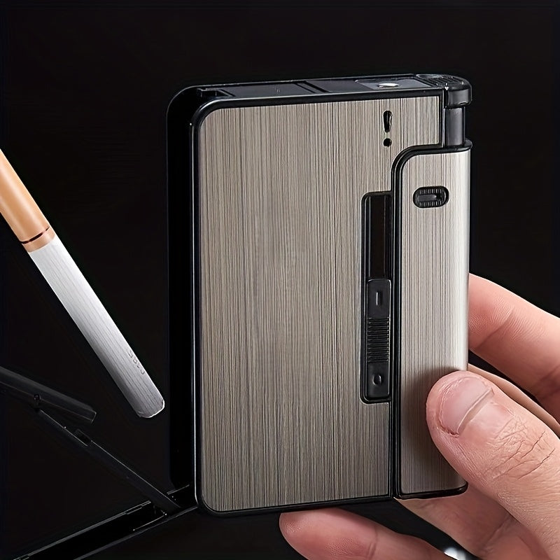 Get the best Father's Day gift with this portable automatic drawing cigarette case that can hold 8 84mm cigarettes. Its waterproof performance makes it the perfect gift for anyone. Suitable