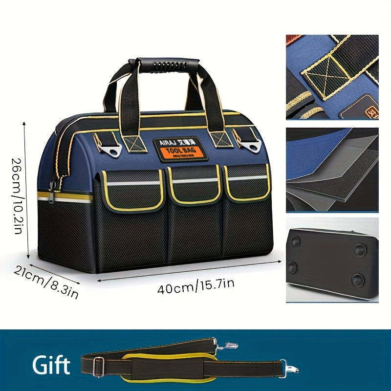 1pc 35.56/40.64/45.72cm Electrician Tool Bag - Strong, Waterproof, Multi-Pocket Storage Bag