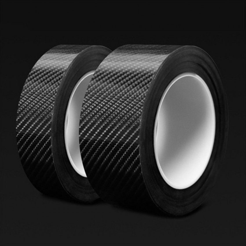 5D Carbon Fiber Car Protective Film for door sill, pedal, mirror, and door edge - waterproof, universal fit.