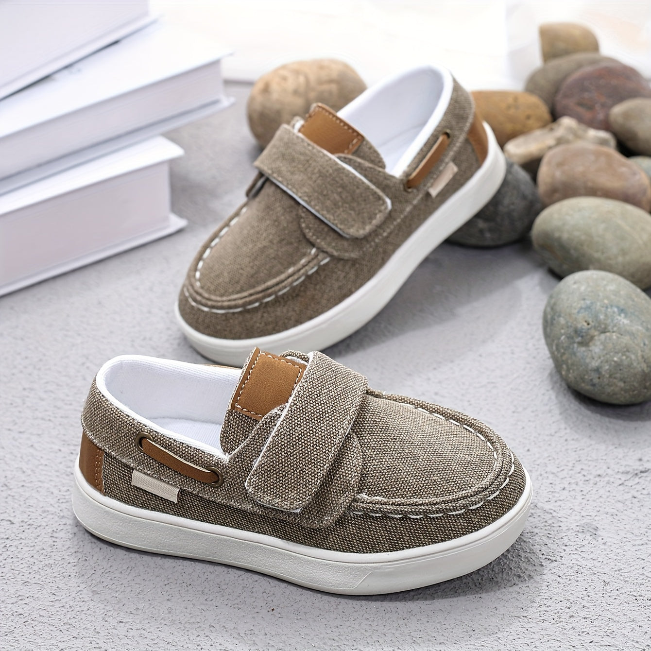 Boys' Slip-Resistant Soft Canvas Sneakers