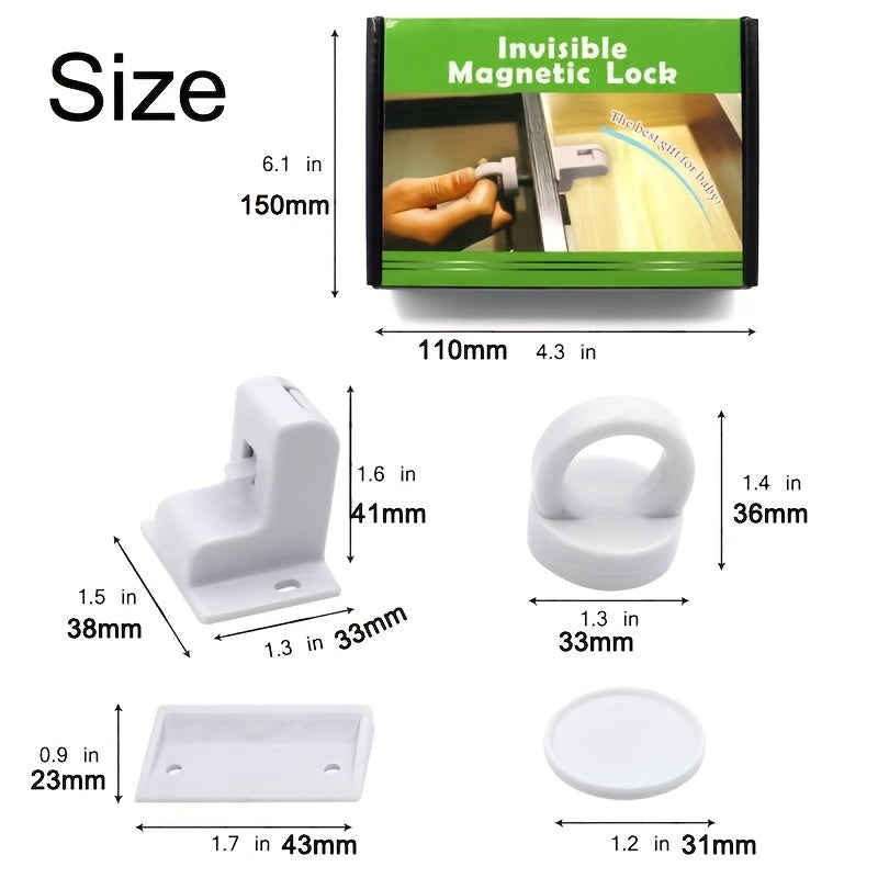Защитите свой дом с помощью 10 магнитных замков безопасности для детей и 2 ключей - простая установка для максимальной безопасности