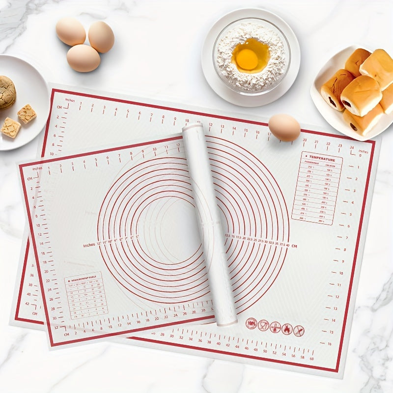 Multi-purpose Baking Mat with Anti-Slip Surface and Measurement Markings - Great for Rolling out Dough, Making Pastries & Pies - Effortless to Clean, Various Sizes to Choose From - Essential Kitchen Tool for Holiday Baking