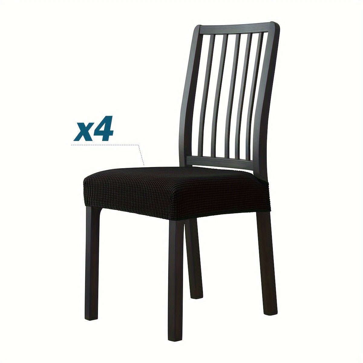 Stretchable dining chair covers made from a blend of elastic spandex and polyester, machine washable with contemporary design. Fits most chairs (42/66cm width) for chair protection. Ideal for modern home decor.