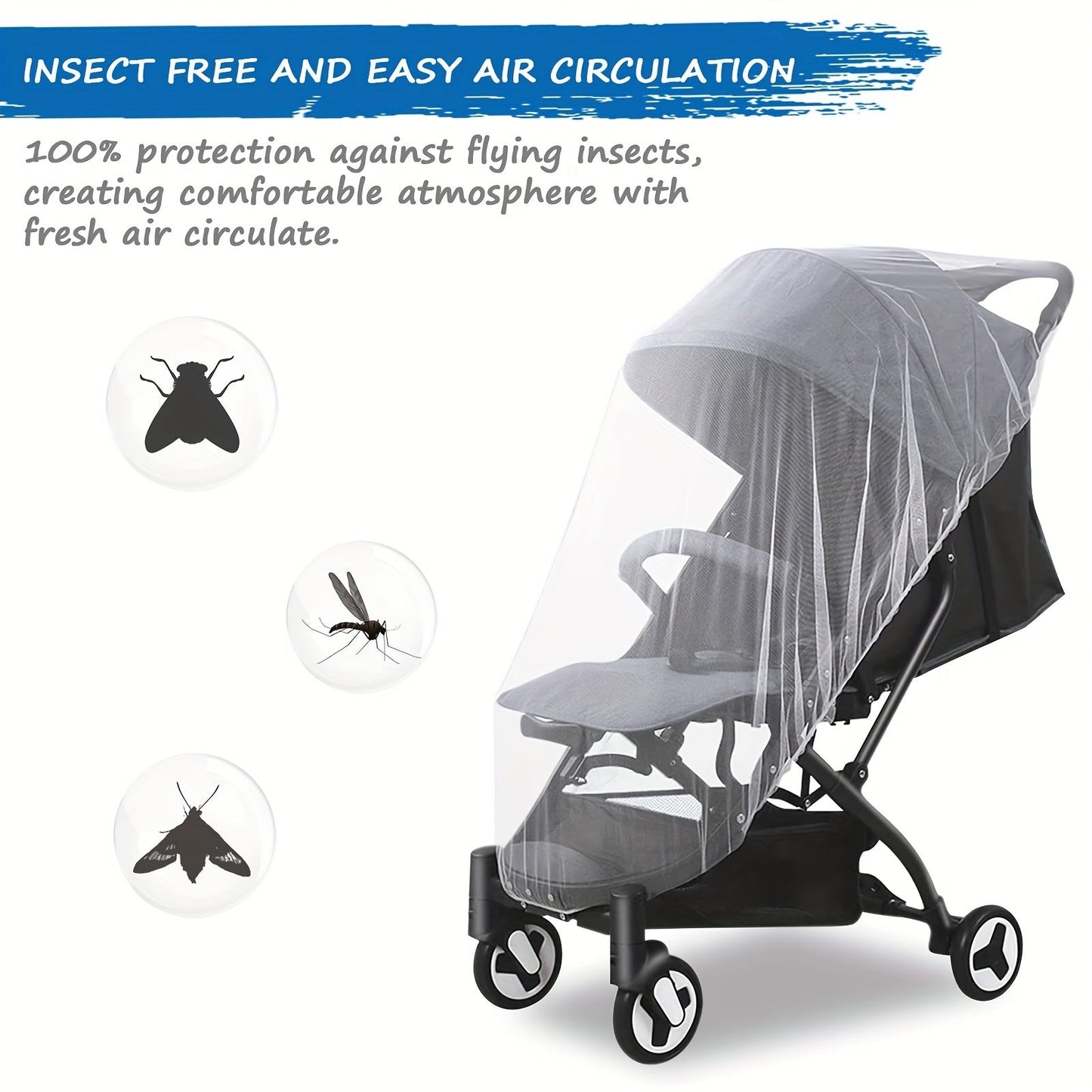 Safeguard Your Infant from Bugs with Portable and Sturdy Baby Mosquito Nets Designed for Strollers, Bassinets, Cradles, and Mini Cribs - Perfect for Halloween and Christmas Gifting.