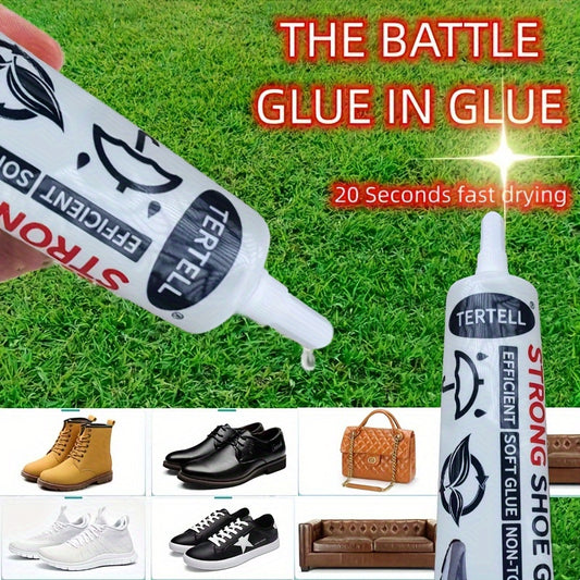 2.03oz Non-toxic Transparent Shoe Glue: Waterproof and Heat Resistant for Home and Outdoor Repairs.