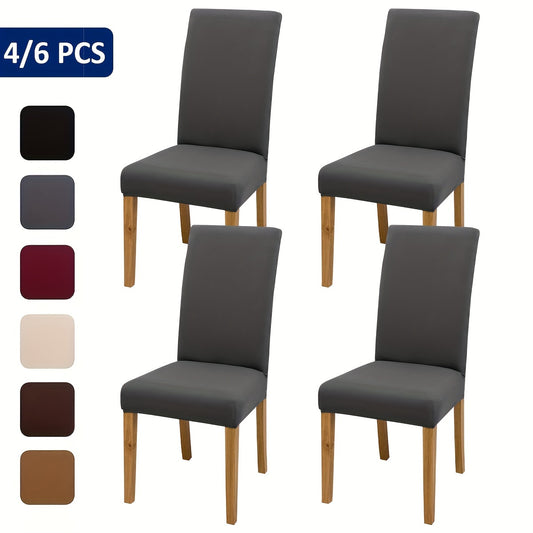 4/6 pcs Elastic Chair Covers for Home Kitchen