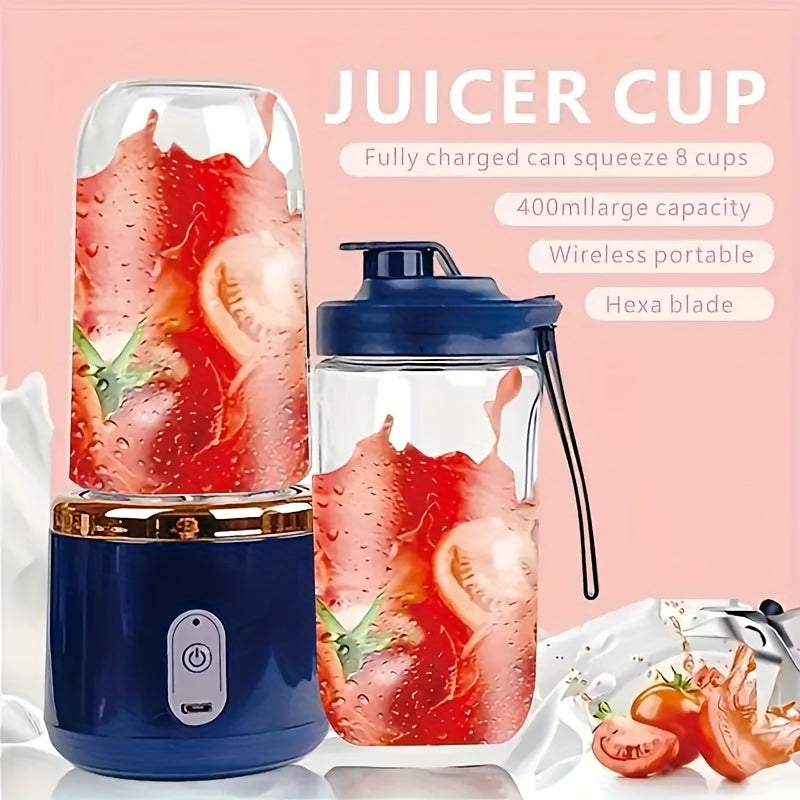 The Mini 12.85oz Detachable Blender is a portable electric USB juicer that comes equipped with six blades for efficient blending. It is easy to clean, thanks to its detachable design and is powered by a rechargeable lithium battery. The blender features