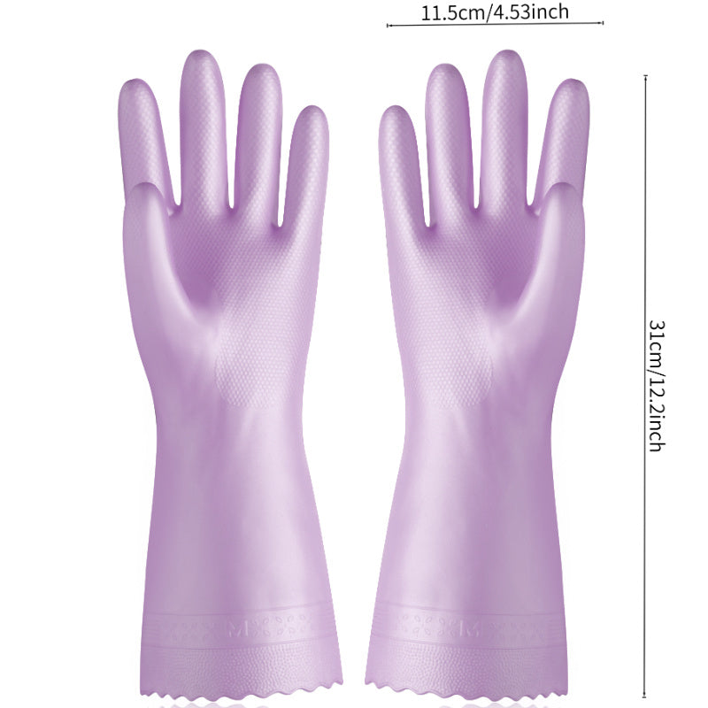 Latex Dishwashing Gloves for Women - Waterproof, Thin, and Durable. Perfect for Laundry, Cleaning, and Kitchen Tasks. Provides Protection for Hands during Housework. Powder-Free Material, Ideal for Kitchen Use.