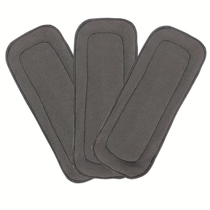 Three pieces of bamboo charcoal inserts, a five-layer water absorbent changing insert designed for cloth diapers.