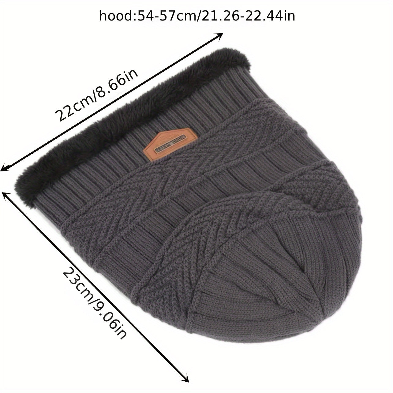 Stay warm with this stylish 1pc Plus Velvet Men's Beanie Hat, featuring thickened ear protection for outdoor cycling in the autumn and winter months. Perfect for gift-giving, this knitted hat is an ideal choice and is suitable for all, especially those