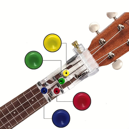 Beginner-friendly guitar chord trainer with automatic practice aid and quick start learning system. Perfect Valentine's Day gift in white.