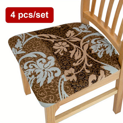 4/6 Elastic Chair Cushion Covers with Print