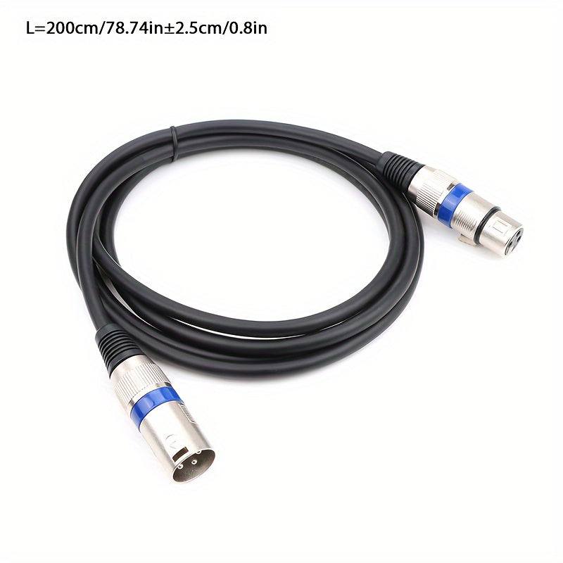 I-ZCLIVE High-Quality XLR to XLR Male to Female Microphone Cable for audio equipment, with durable flat design and metallic connectors.