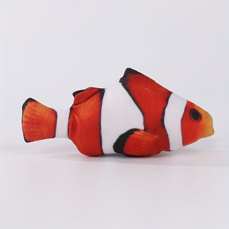 1pc Cute Fish Design Cat Teaser Plush Toy for Interactive Play With Cats and Dogs