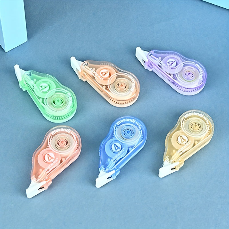 6 pieces of stylish, affordable correction tape with large capacity for school use.