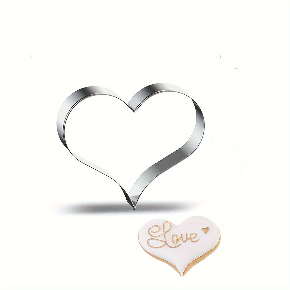 Heart-shaped DIY Stainless Steel Cookie Cutter - 1 Piece