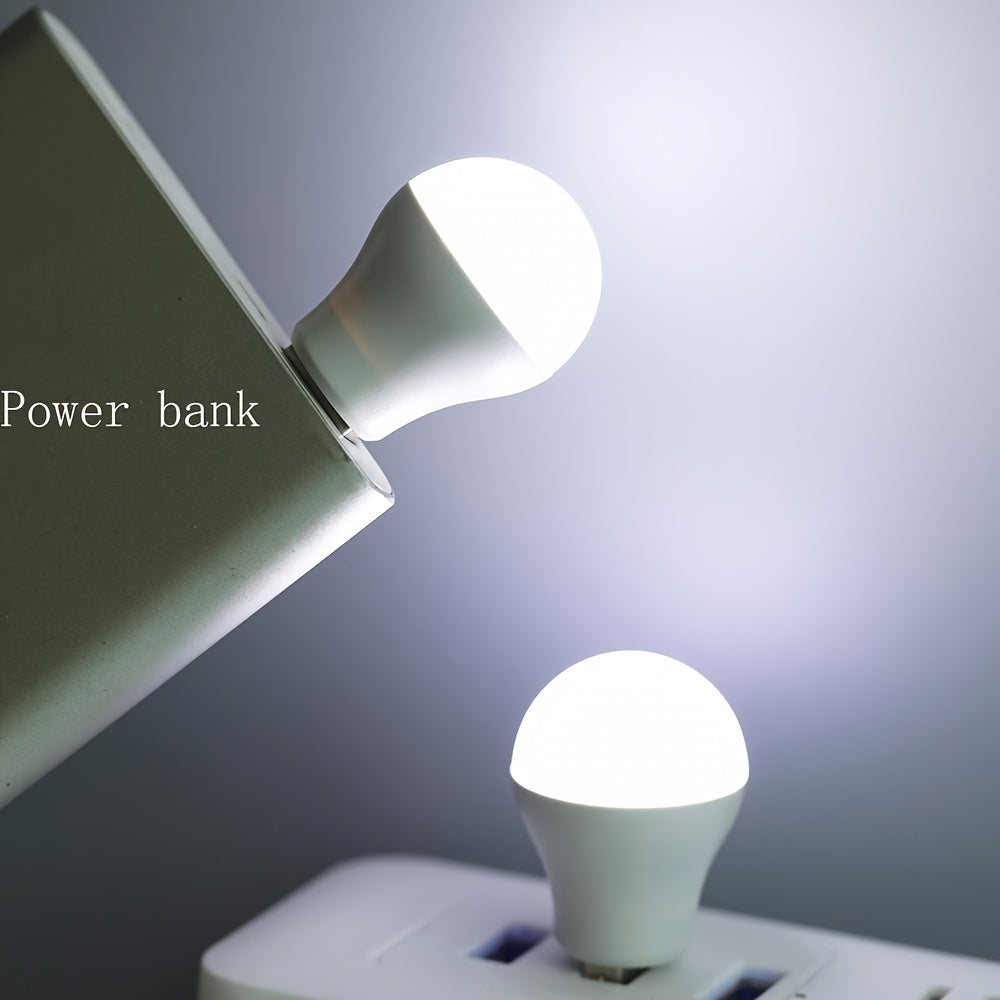 Protective eye mini USB night light available in sets of 2, 3, 5, or 10. Portable bulb design in white or warm light, ideal for reading and compatible with laptops and mobile power supplies.