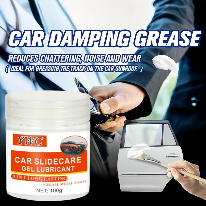 1 piece/set - Automotive grease specially formulated for sunroof tracks, hinges, and window seal maintenance. This factory solid paste-based lubricant is designed to reduce noise and ensure smooth operation. It is suitable for lubricating and polishing