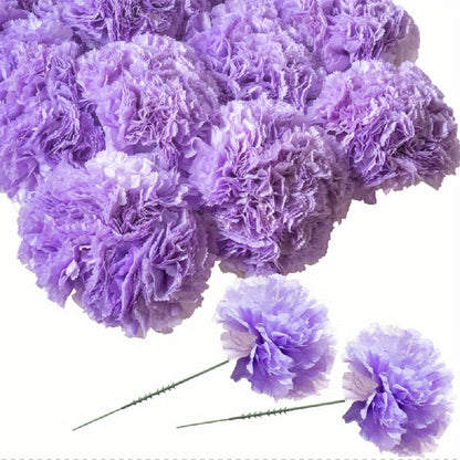 50 pieces of Eternal Blossom silk carnation flower for DIY wedding decorations