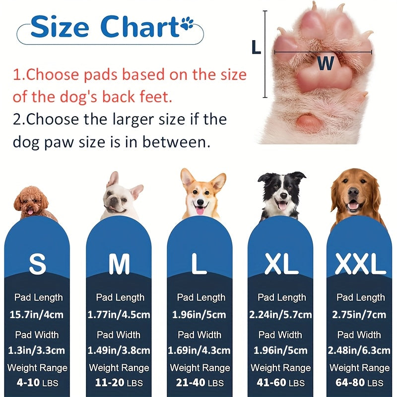 20 Non-Slip Dog Paw Protectors for Hardwood Floors, Self-Adhesive, Disposable Booties, Suitable for Small to Large Breeds.