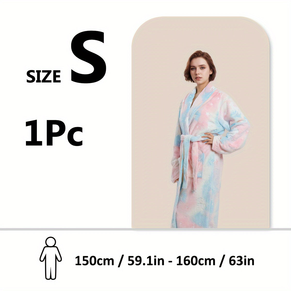 Soft cartoon print bathrobe - cozy, machine washable for shower & sleep.