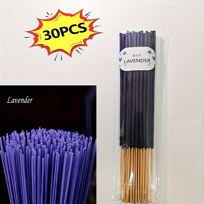 30-Pack Scented Incense Sticks for Meditation, Aromatherapy, and Home Purification. Bamboo sticks, no feathers, ideal gift for holidays.