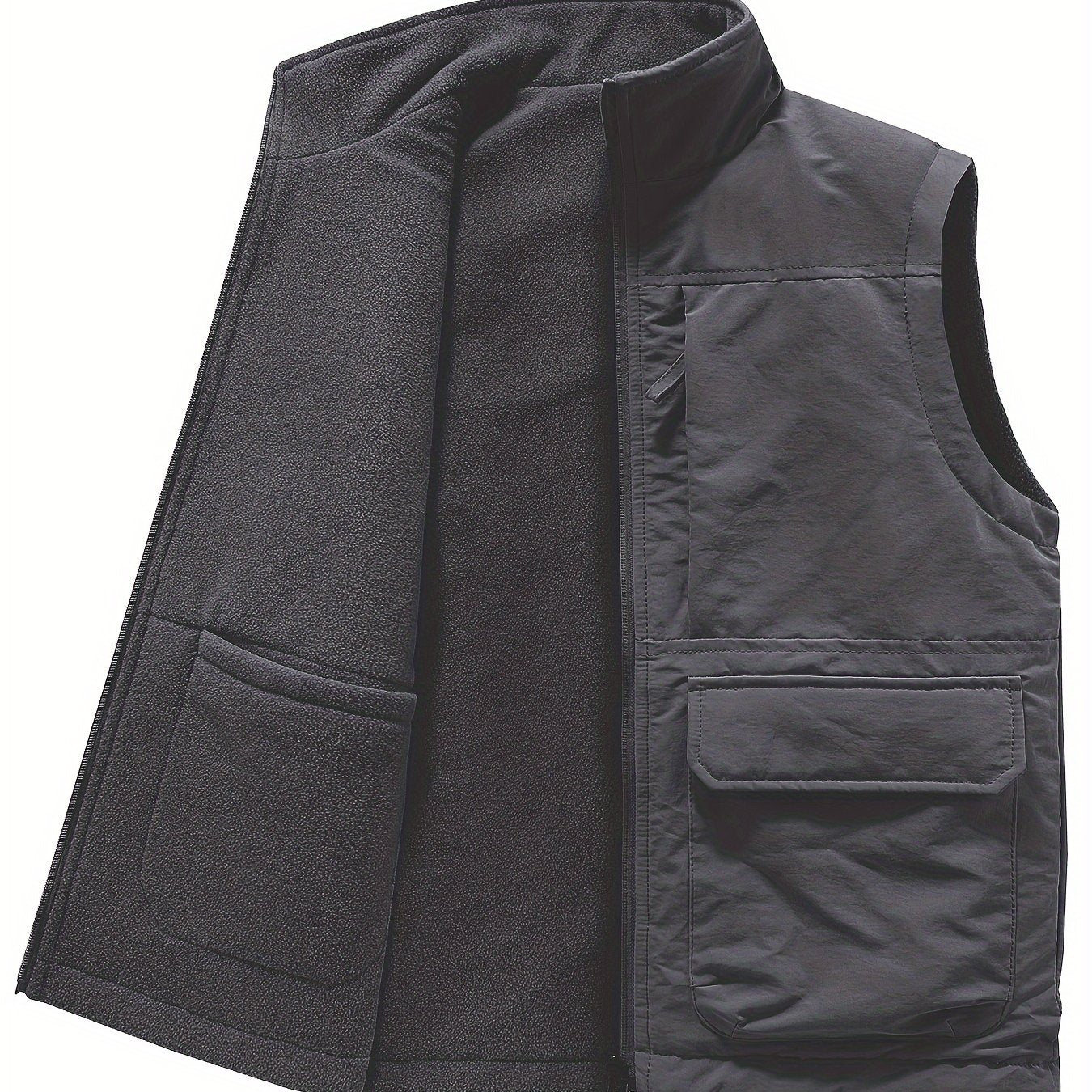 New warm winter men's double-sided vest with thickened jacket.