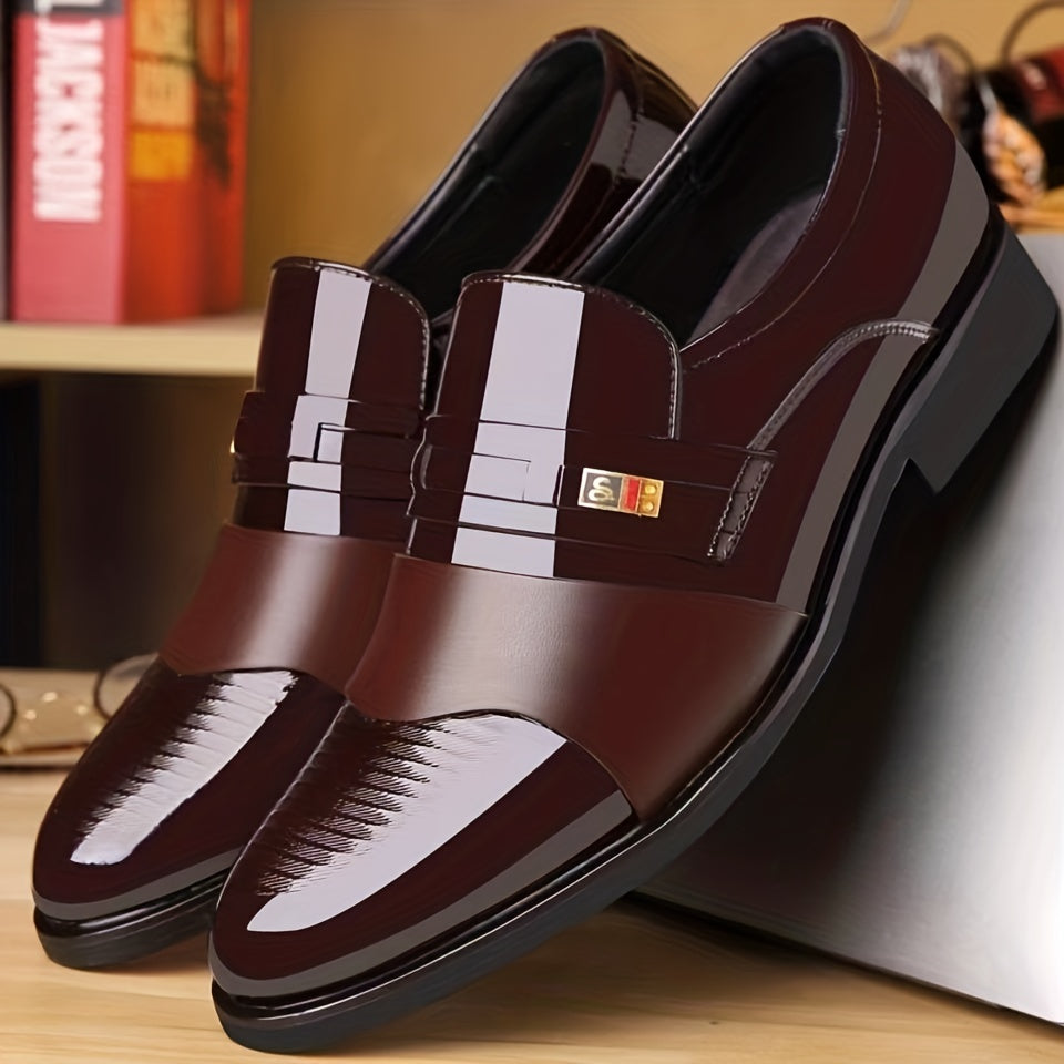 Men's slip-on formal shoes, wear-resistant and non-slip for business or Father's Day gifts.