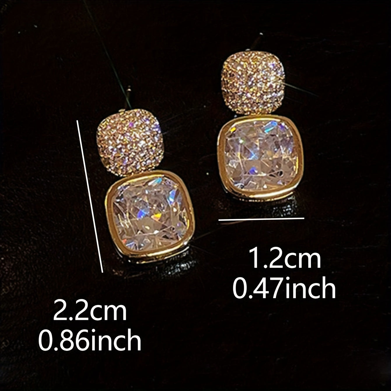 Luxury rhinestone drop earrings for women, elegant bling in vintage style, zinc alloy dangle earrings fashion accessory.