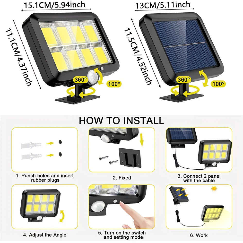 Moons Benn Solar-Powered LED Wall Light with Motion Sensor and 3 Lighting Modes, perfect for outdoor decor.