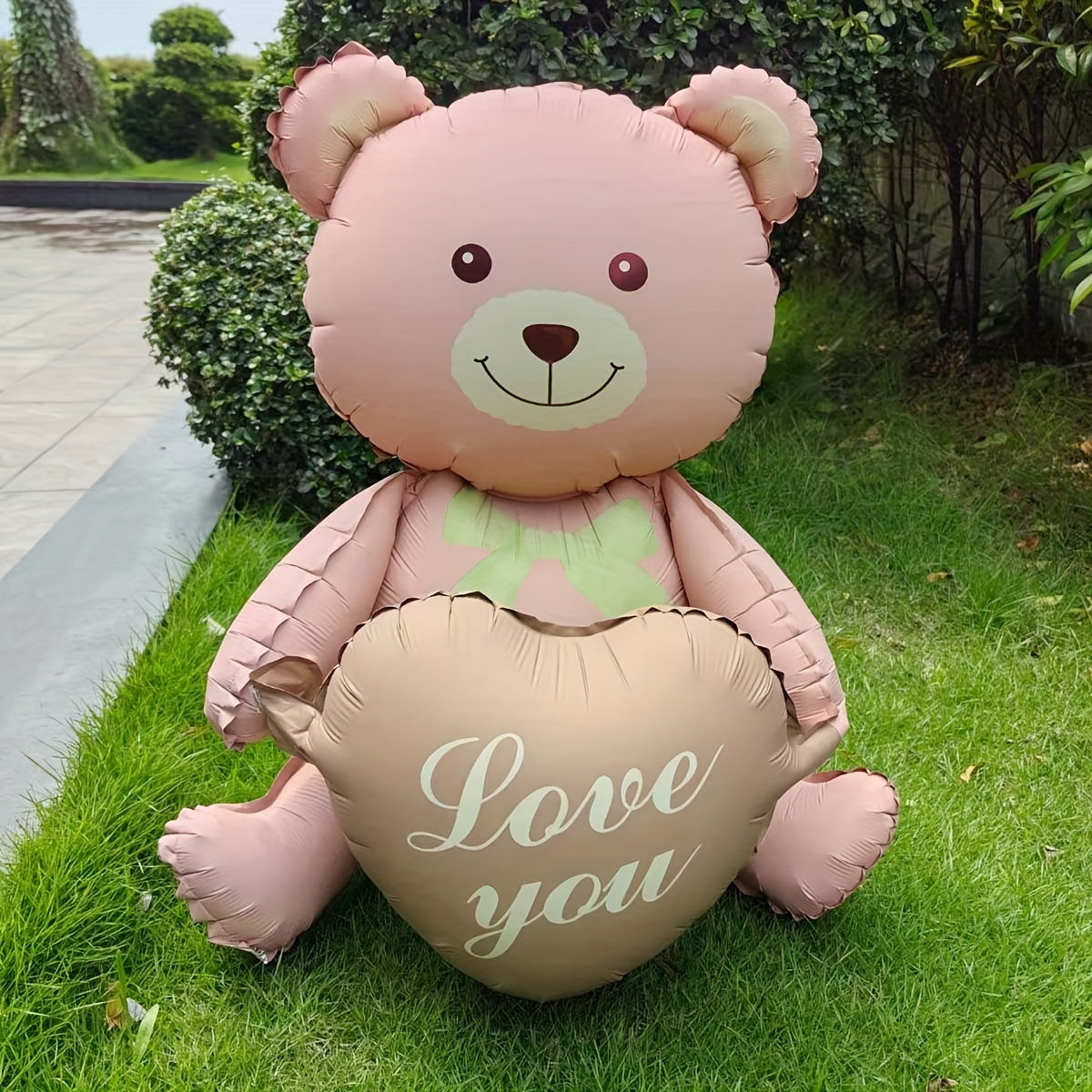 1 piece of 42-inch Ins Style Heart-hugging Teddy Balloons for Valentine's Day, Weddings, and Bridal Showers.