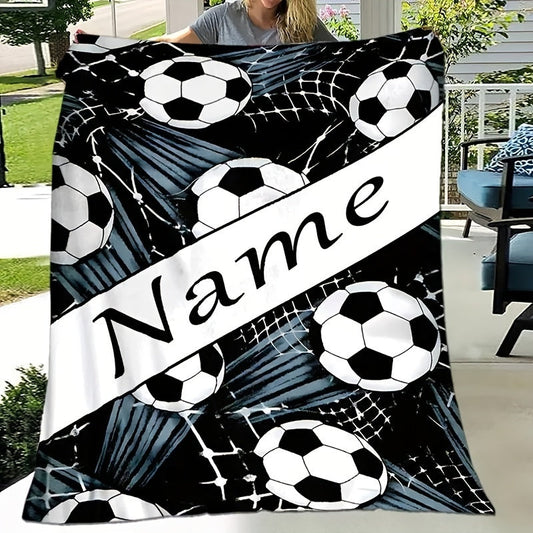 Customize your home decor with this cozy Creative Sports Football Pattern Flannel Printed Blanket. Perfect for Halloween or everyday use, this contemporary-style blanket is soft and comfortable, ideal for lounging on the sofa or bed. Great for home or